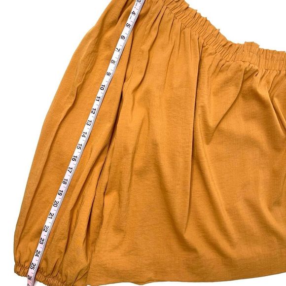 Evereve Shane One Shoulder Top Burnt Gold Size Large - Picture 8 of 12